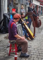 Harpe et musiciens à Galway