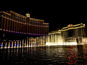 Les fontaines du Bellagio à Las Vegas