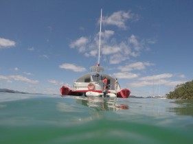 Catamaran dans Bay of Islands