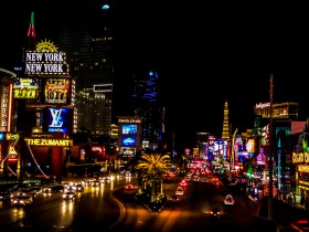 Vue sur Las Vegas la nuit